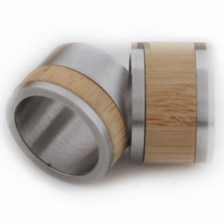 Bamboo & Stainless Steel Ring