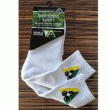 Bamboo Bowls Australia LONG Socks - Medium White