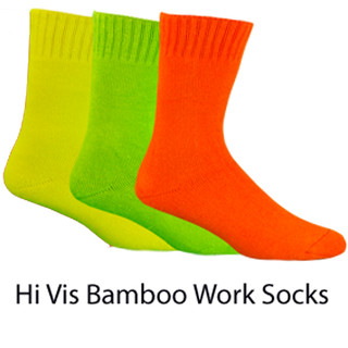 Bamboo Extra Thick Work Socks Hi Vis